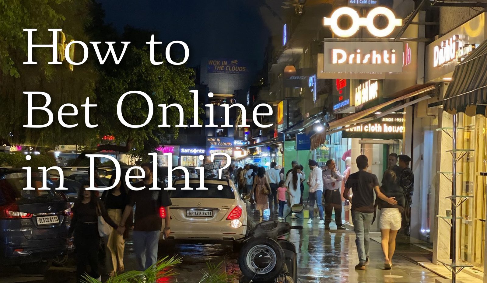 A group of excited friends in Delhi using a laptop and mobile devices to place bets online, with a backdrop of popular sports like cricket, football, and tennis, illustrating the steps and strategies for successful online betting in Delhi.