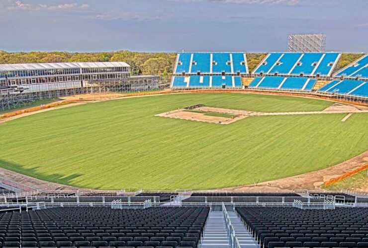 Unveiling NY's Pitch Installation for T20 World Cup!