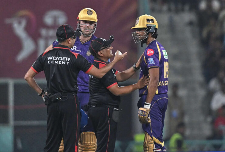 angkrish-raghuvanshi-dismissed-for-obstructing-the-field-as-kkr-struggles-deepen-against-lsg