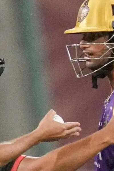 kkr-batter-angkrish-raghuvanshi-penalized-for-ipl-code-of-conduct-violation-following-match-against-lsg