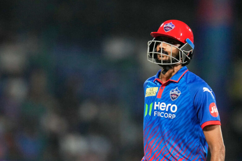 axar-patels-batting-struggles-deepen-as-kkr-spinners-strangle-delhi-capitals