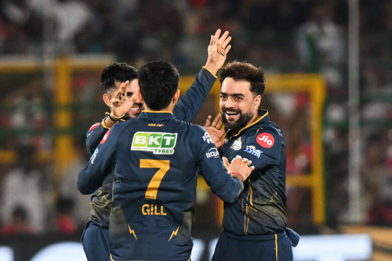 shubman-gill-and-rashid-khan-orchestrate-dominant-77-run-victory-for-gujarat-titans