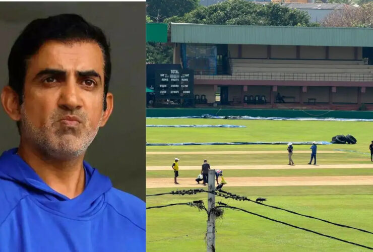 Hours after Gautam Gambhir's visit to Galle, lawn mower hits the pitch cricket news image