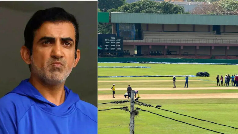 Hours after Gautam Gambhir's visit to Galle, lawn mower hits the pitch cricket news image